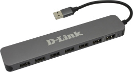 Концентратор D-Link DUB-H7/F1A, 7-ми портовый USB 2.0 концентратор, скорость до 480 Мбит/с