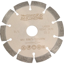 Диск алмазный сегментный B/L по бетону 125D-2.2T-10W-10S-22.2 MESSER 01-13-125