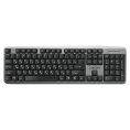 Клавиатура ExeGate Professional Standard LY-401 USB, полноразмерная, влагозащищенная, 104кл., Enter большой, длина кабеля 1,35м, серебристый корпус, Color Box EX264086RUS