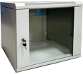Шкаф 19 настенный W&T 12U 600x450mm серый, дверь стекло, без вентилятора C126045GWS3