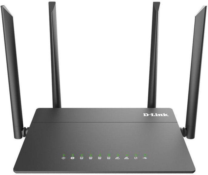 Wi-Fi роутер D-Link DIR-815/RU/R4A, Wi-Fi 5, AC1200, 2.4/5ГГц, 4 LAN, 1xUSB, черный