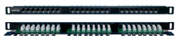 Патч-панель 19" 24 порта RJ-45 UTP 5e Hyperline PPHD-19-24-8P8C-C5E-110D неэкранированная