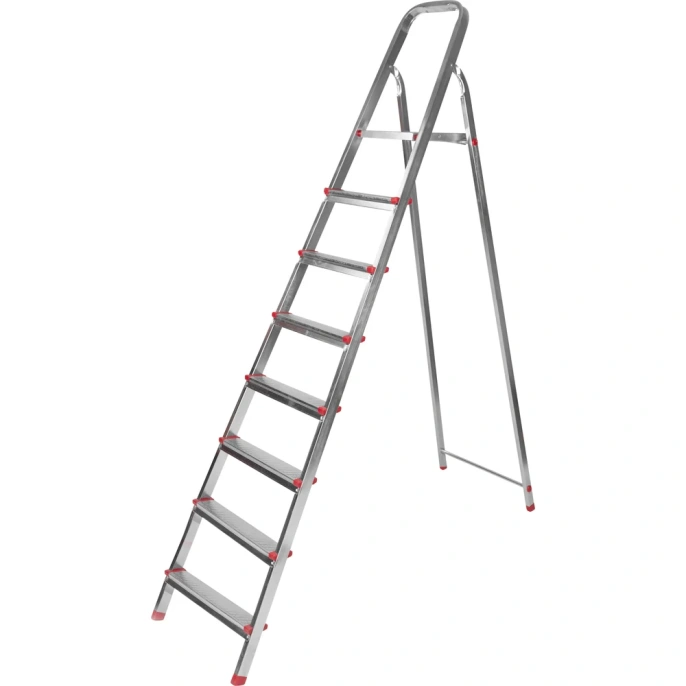 Стальная стремянка REXANT 8 ступенек, усиленный профиль 12-5058