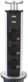 Сетевой разветвитель Premier 3R USB 1.8м (3 розетки) серый (коробка)