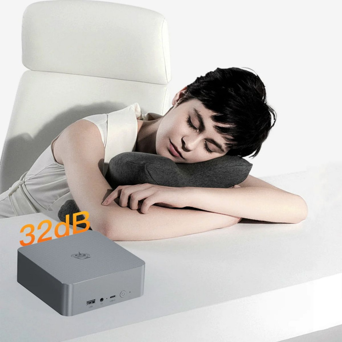 Мини-компьютер Beelink AMD Ryzen 7 6800H BL/EQR6-LP/6800H/32G/500G/Milky Grey