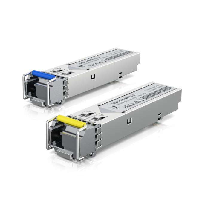UBIQUITI Трансивер Ubiquiti UACC-OM-SM-1G-S 2 шт. в комплекте Двунаправленный одномодовый оптический модуль 1 Гбит/с, 3 км