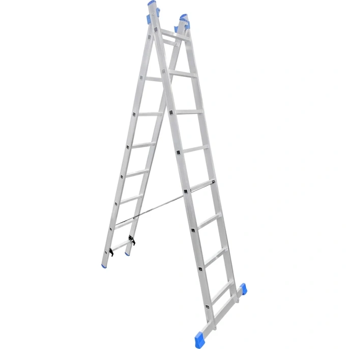 Алюминиевая двухсекционная лестница LadderBel 8 ступеней LS208