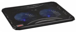 Подставка для ноутбука Buro BU-LCP156-B214, 15.6", 358х270х21 мм, 1хUSB, вентиляторы 2 х 140 мм, 597г, черный