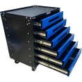 Инструментальная тележка Great Wolf 6 ящиков, колеса с тормозом, синяя GWT-B6