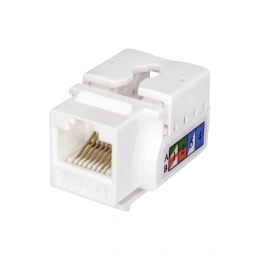 Модуль Keystone SUPRLAN Jack 8P8C /RJ-45/, UTP, Cat.5e. инструментальная заделка, белый 10-0313