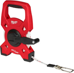 Рулетка Milwaukee 48225330 30м открытая, полотно из стекловолокна, метрические размеры указаны на верхней стороне и британские дюймы и футы на нижней стороне