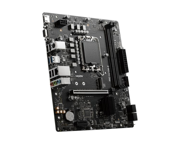 Материнская плата MSI PRO H610M-E DDR5 s1700,2DDR5,1PCI-Ex16,1PCI-Ex1,1M.2,4SATA3.0,4USB3.2Gen1, mATX,RTL