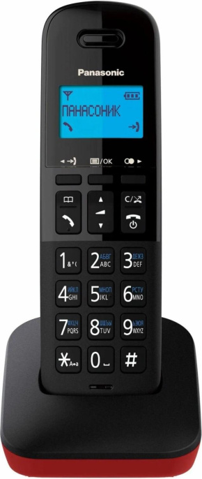 Радиотелефон Panasonic KX-TGB610RUR, красный и черный