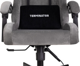 Кресло игровое Knight Terminator серый Light-19 с подголов. крестов. металл