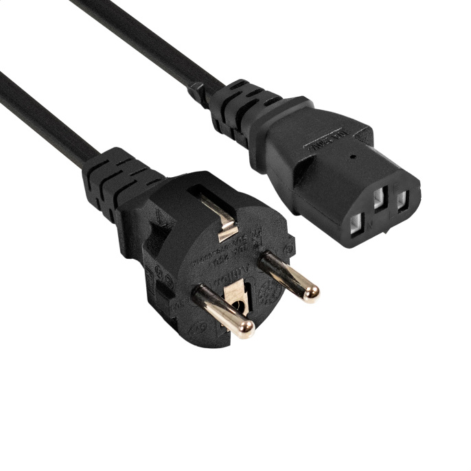 Кабель питания ExeGate Special PC-1.8S-Schuko->C13/3x1.0 (Евровилка Schuko->C13, 3*1.0mm2, CCA, черный, 1.8м) EX297795RUS