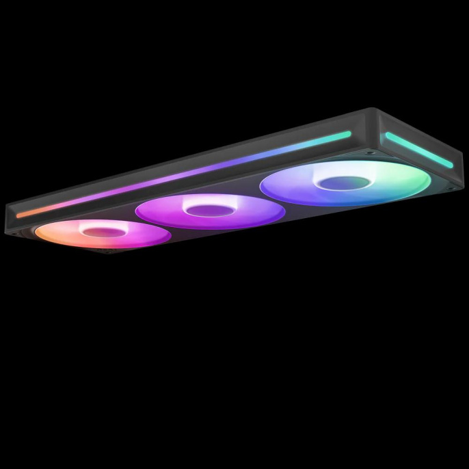 Кулер для корпуса ПК/ Case Cooler NZXT F360 RGB Core 120x120x25mm, 4-pin PWM, RGB, 75.12CFM, 30dBA, 2400RPM, Black, Single-Frame RGB Fan Unit (RF-U36HF-B1)