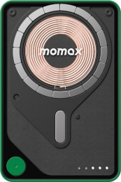Внешний аккумулятор Momax IP131 1-Power X Pro 5000mAh Зеленый IP131HKG совместимость с MagSafe, 20 Вт PD и быстрая зарядка Qualcomm Quick Charge 3.0, возможность зарядки