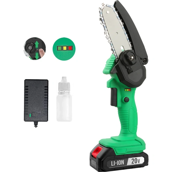 Пила цепная аккумуляторная Zitrek GreenSaw 20 (20 В, 2 Ач Li-ion аккумулятор 1 шт, ЗУ) 082-1853