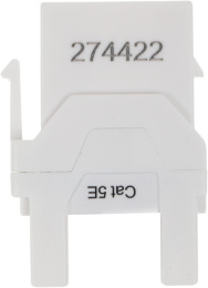 Модуль Hyperline KJ8-8P8C-C5E-180-WH информ. KeystoneRJ45 кат.5E UTP бел. упак.:1шт
