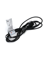 VCOM Кабель питания для ноутбуков, 3-pin, с заземлением, прямой 220V 3m Telecom TP022-3.0-BK