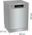 Посудомоечная машина Gorenje GS642E90X 2 корзины , полноразмерная, напольная, 59.9см, загрузка 13 комплектов, серебристая