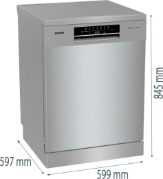 Посудомоечная машина Gorenje GS642E90X 2 корзины , полноразмерная, напольная, 59.9см, загрузка 13 комплектов, серебристая