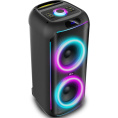 RITMIX SP-770B черный {Bluetooth, FM-радио, RGB-подсветка, AUX, USB, microSD до 32 Гб, MP3 , дисплей: LED, до 6 часов, вход: Jack 6.3 мм, Jack 3.5 мм, USB, 3600 мАч, 3.7 В, USB Type}