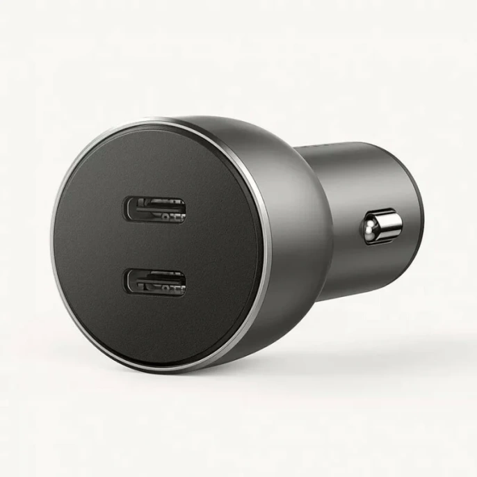 Автомобильное зарядное UGREEN CD213-70594, 2x USB-C; 50W Fast Charge, Выход USB-C (1): 5V/3A, 9V/2A, 12V/1.5A (18W Max); Выход USB-C (2): 5V/3A, 9V/2A, 12V/1.5A (18W Max); Поддержка PD3.0; Gray