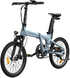 Электровелосипед ADO Electric Bicycle A20S Lite голубой 20"x1,95"/350Вт/42Нм/36Вх9,6Ач/30км/ч/50км/ременной привод/аморт. вилка/IPX5/120кг