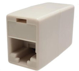 Адаптер Suprlan 10-0337 проходн. RJ45 кат.5E UTP бежевый