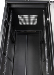 Шкаф серверный Lanmaster TWT-CBB-32U-6X10-G1 напольный 32U 600x1000мм пер.дв.стекл задн.дв.двуст. 2 бок.пан. 800кг черный