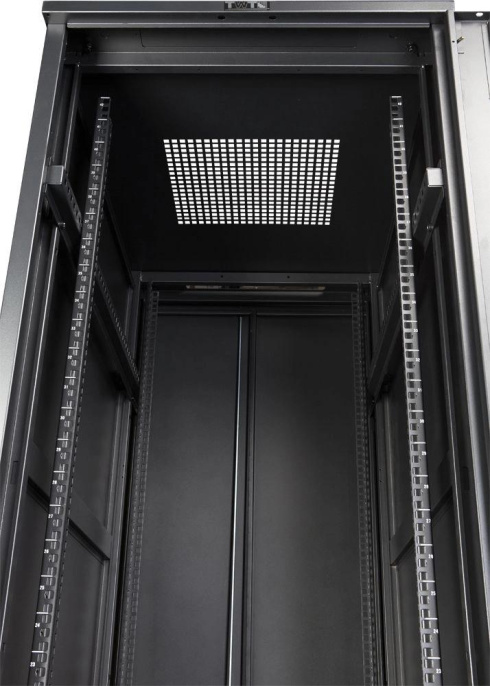 Шкаф серверный Lanmaster TWT-CBB-32U-6X10-G1 напольный 32U 600x1000мм пер.дв.стекл задн.дв.двуст. 2 бок.пан. 800кг черный
