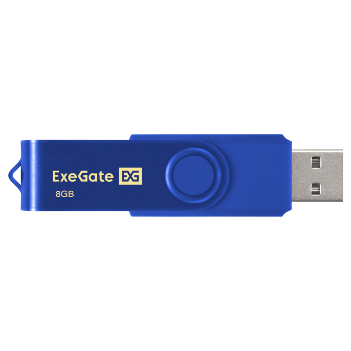 USB-флеш накопитель ExeGate Jet 8GB синий USB2.0, 480Mbps, пластик/металл EX302035RUS