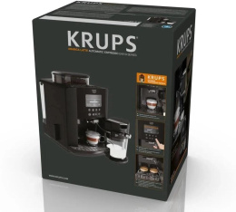 Кофемашина автоматическая Krups Arabica Latte EA819E10, 15Бар, с автоматическим капучинатором, черный/коричневый