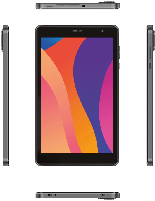 8" Планшет Digma Optima 8430E 4G 4/64 GB T606 4G, 1280 x 800, Android 14, серый [da1c8p01]