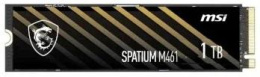Твердотельный накопитель MSI SSD SPATIUM M461, 1000GB, M.2 22x80mm , NVMe, PCIe 4.0 x4, 3D TLC, R/W 5000/3200, IOPs 630 000/750 000, TBW 250, DWPD 0.14 5 лет S78-440L1D0-P83