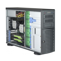 Корпус SuperMicro CSE-743AC-1K26B-SQ 8x 3.5"/2.5" SAS3/SATA3 Backplane for Hot-Swappable Drives,Whisper-Quiet (<27dB),Front HDD Door Lock & Side Panel Intrusion Switch,Front I/O Ports: 2x USB 3.0,2x 8cm PWM Fans & 1x 9cm Rear PWM Fan