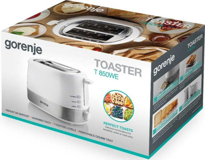 Тостер GORENJE T850WE, белый