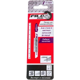 Пилки для лобзика Bi-metal T118AF 75x50 мм; 1.5-3 мм; 21 TPI Pilorama 541184