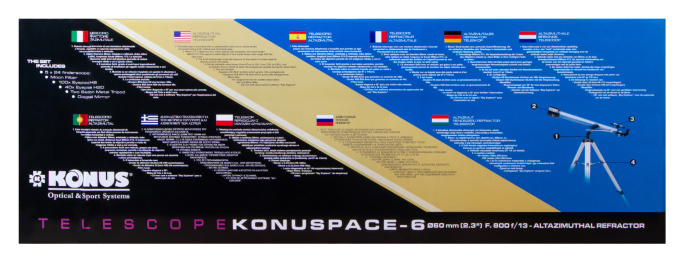 Телескоп KONUS KONUSPACE-6 60/800 AZ 76621