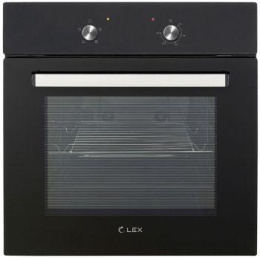 Духовой шкаф электрический LEX EDM 040 BL, 62л, дверца с 2 стеклами, черный