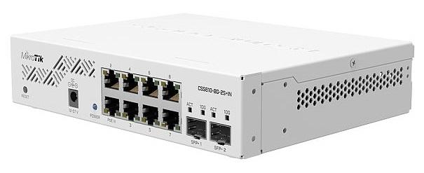 Коммутатор MIKROTIK CSS610-8G-2S+IN, управляемый