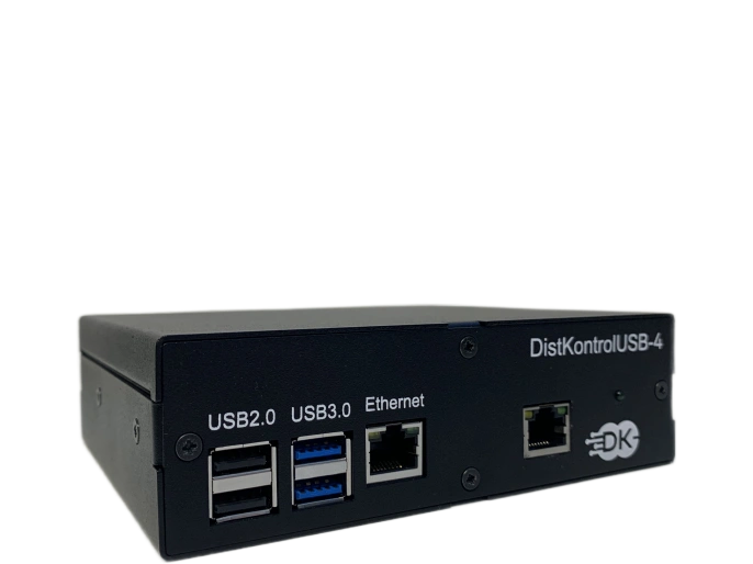 Устройство аппаратного подключения по сети DistKontrolUSB-4 с Доп. Ethernet портом 1 Gb
