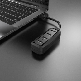 Концентратор Vention USB 2.0 на 4 порта Черный (VAS-J43-B015)