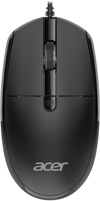 Мышь проводная Acer OMW401, оптическая, USB, 2000dpi, черный [zl.mceee.031]