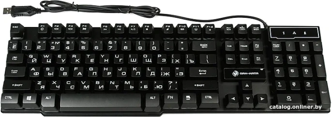 Клавиатура KGK-15U BLACK Dialog Gan-Kata - игровая с подсветкой, USB, черная