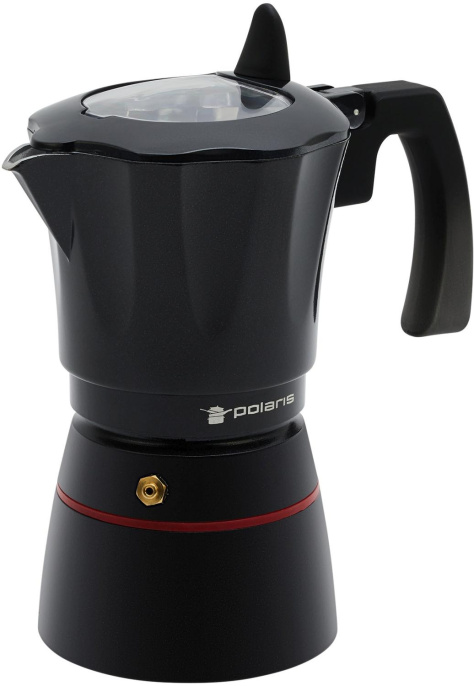 Кофеварка Polaris Pro collection 6C 0.3л алюминий черный 017226