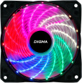 Вентилятор Digma DFAN-FRGB2 120мм, 3-pin, от БП:4-pin (Molex), 1200об/мин, 23 дБ, RGB, черный, Ret