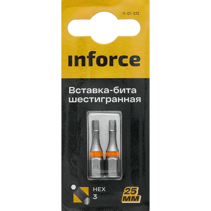 Вставка-бита шестигранная (2 шт; HEX3; 25 мм) Inforce 11-01-372