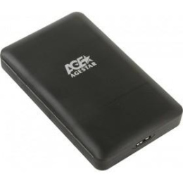 AgeStar 3UBCP3 BLACK USB 3.0 Внешний корпус 2.5" SATAIII HDD/SSD USB 3.0, пластик, черный, безвинтовая конструкция